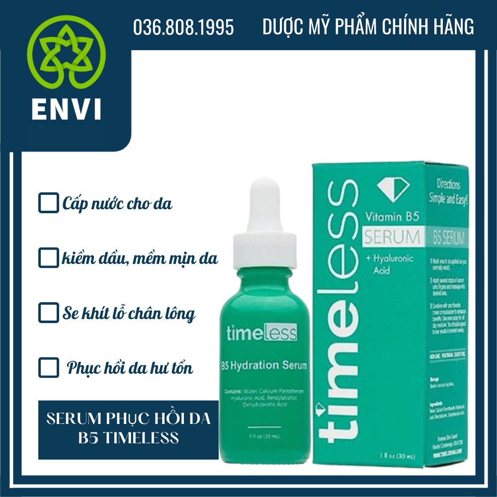 [Timeless] Serum phục hồi da, dưỡng ẩm Vitamin B5