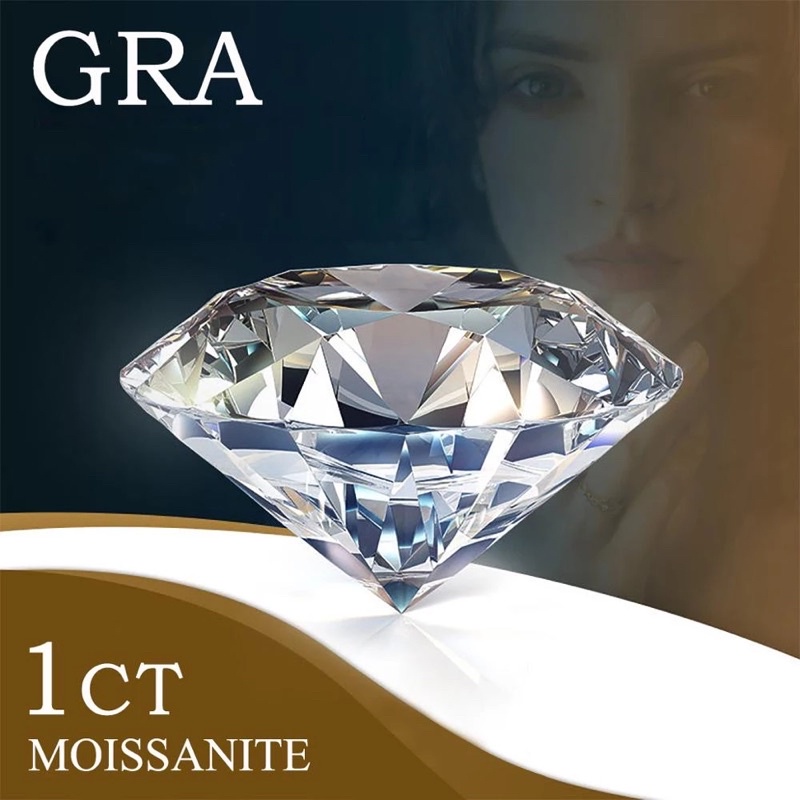 (4ly5 - 8ly1) Kim cương Moissanite nhân tạo có giấy GRA