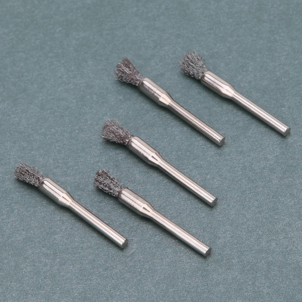 Bộ 10 cọ lông bằng thép dùng để đánh bóng kích thước 5mm