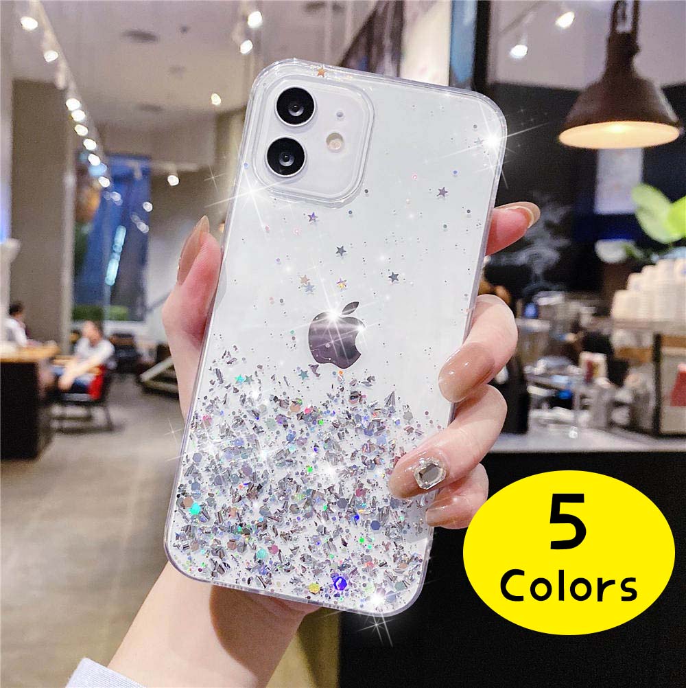Ốp điện thoại trong suốt lấp lánh kim tuyến cho Samsung A6 A7 A8 A9 2018 J4 J6 J8 A6 A8 Plus 2018 J5 J7 Prime