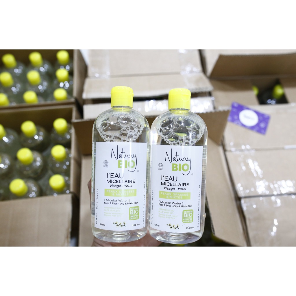 NƯỚC TẨY TRANG HỮU CƠ DÀNH CHO DA DẦU, MỤN NATURY BIO ORGANIC MICELLAR WATER FOR OILY &amp; COMBINATION SKIN 530ML - 9974