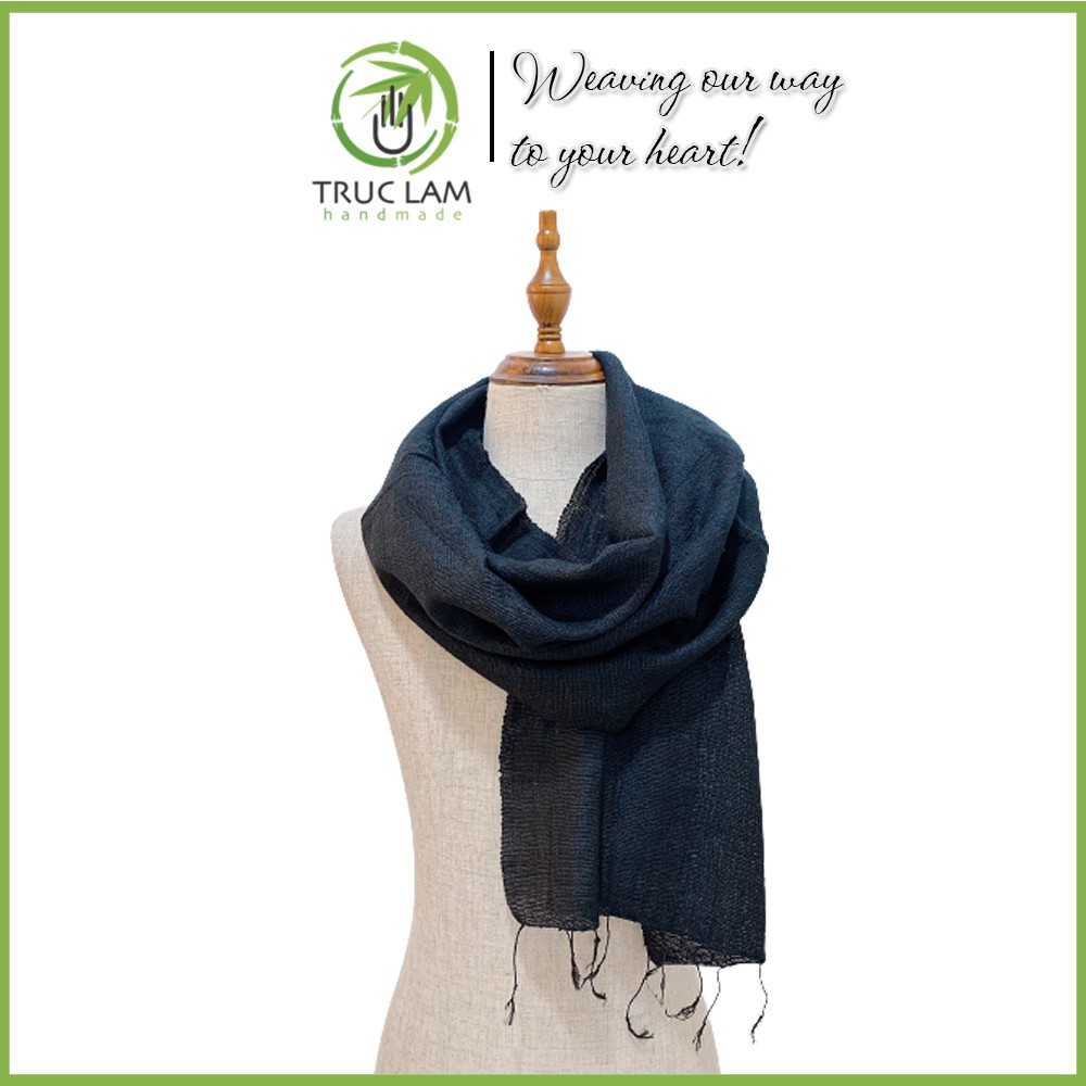 Khăn Choàng Nữ Thời Trang Cao Cấp Vải Lụa Đũi 100% Silk Nhiều Màu - Trúc Lâm Handmade