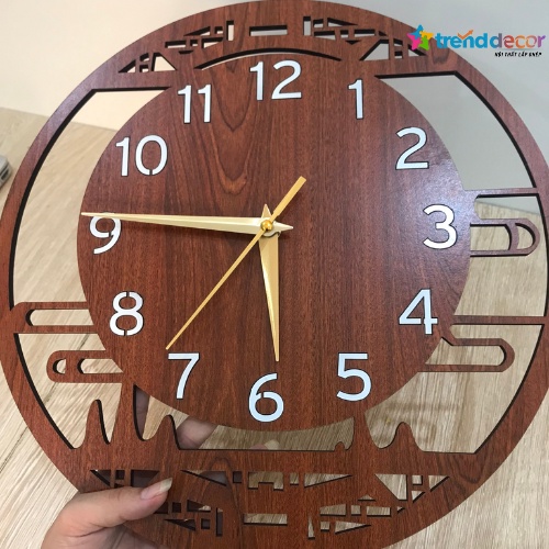 Đồng Hồ Gỗ Decor Đồng Hồ Treo Tường Phong Cách Truyền Thống Trang Trí Nhà Cửa Nội Thất