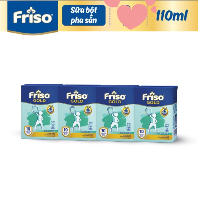 Date 25/12/2021 (HCM) Sữa Bột Pha Sẵn Friso Gold lốc 110ml Giá KM chỉ bằng lốc 110ml Vinamilk sữa tươi Date 25-12-2021