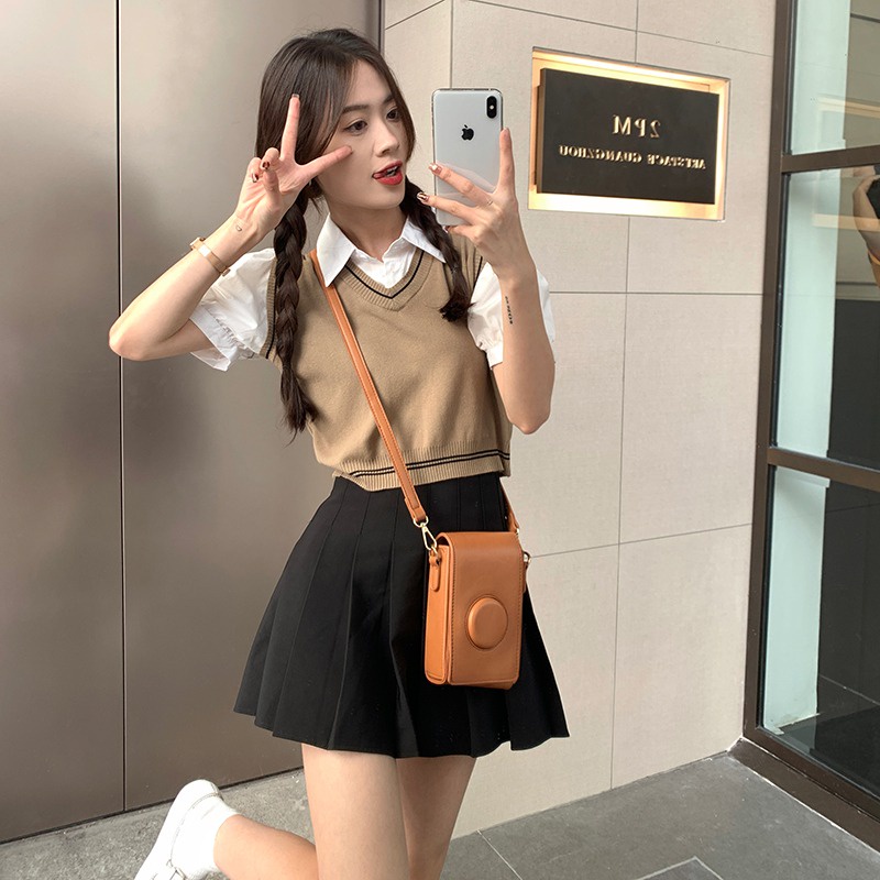 Áo Thun POLO Giả Hai Lớp Ngắn Tay Thời Trang Trẻ Trung