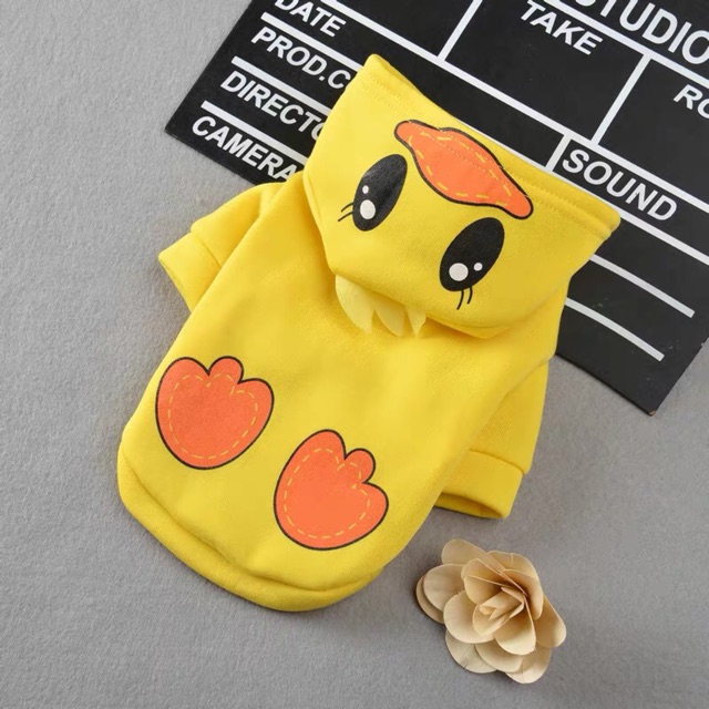 ÁO CHÓ MÈO HÌNH VỊT KÈM NÓN
