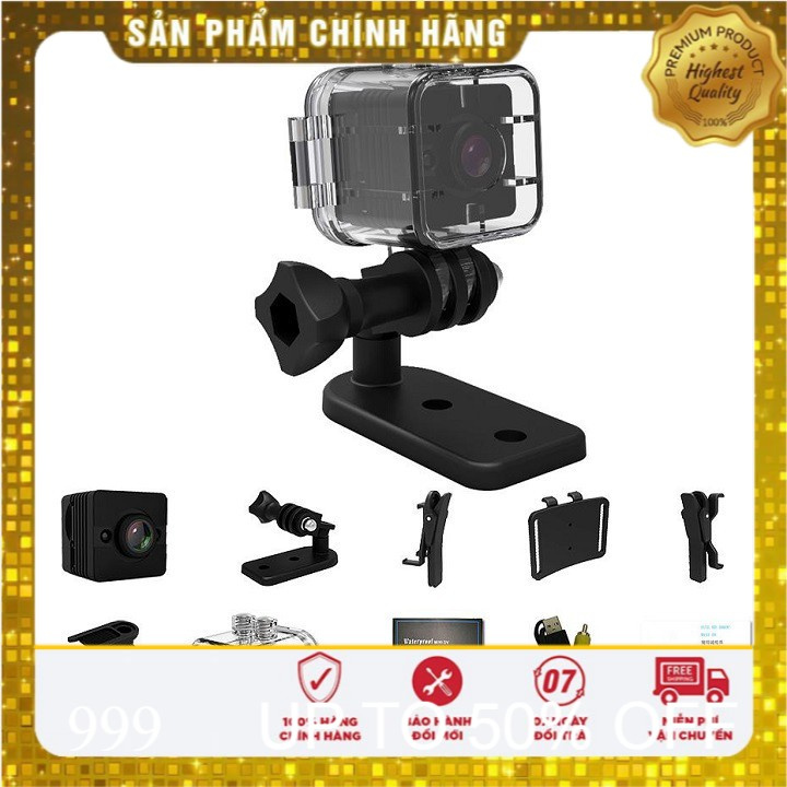 H3C Shop - Camera Hành Trình Siêu Nhỏ SQ12 - Góc Quay Siêu Rộng - Chống Nước [SALE] [ Xả Hàng ]