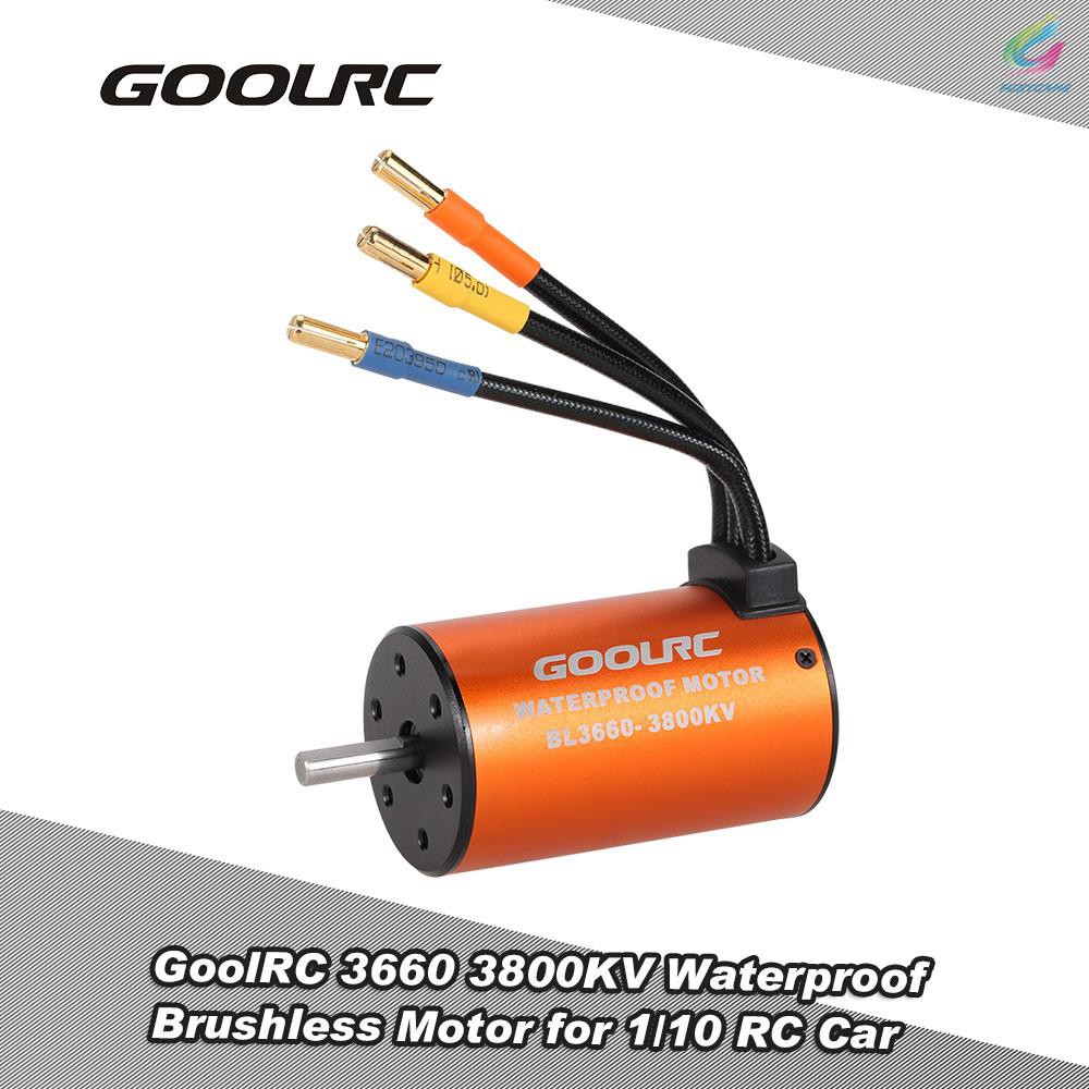 GoolRC 3660 3800KV Waterproof Brushless Motor for 1/10 RC Car Truck Crawler