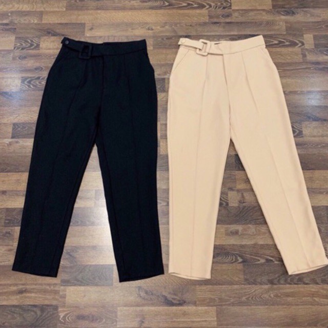 Quần Baggy nữ đai vuông bọc siêu xinh - chất vải tuyết mưa mềm mại co  giãn ít - Rất hợp mặc đi làm - đi chơi - đi học