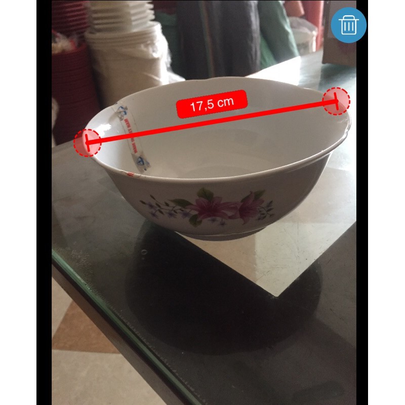 Bát tô sứ thái bình fi 17,5 cm