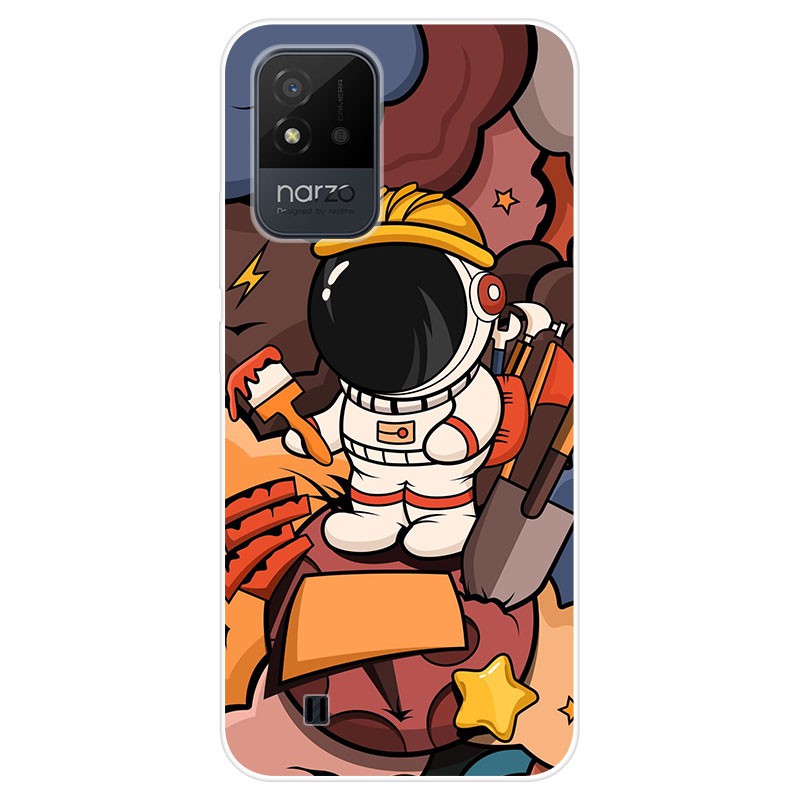 Ốp điện thoại TPU silicon mềm họa tiết hoạt hình bắt mắt cho Realme Narzo 50i Narzo50