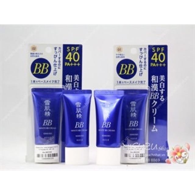 Kem trang điểm BB Kose Sekkisei White Cream 6 in 1 Nhật tuýp 30g