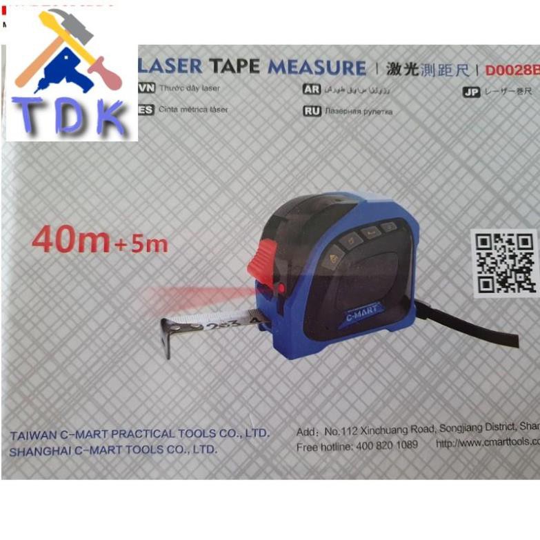 Thước cuộn điện tử 40m + dây là 5m D0028B C-MART