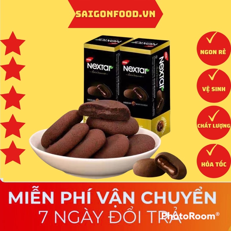 Bánh nextar socola nabati hộp 112g 8 cái cực ngon ăn là ghiền, đồ ăn vặt Sài Gòn ngon bổ rẻ | SaiGonFood