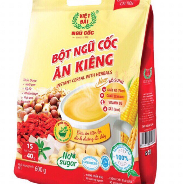 Ngũ cốc Ăn Kiêng Việt Đài 600gr (15 gói/bịch)