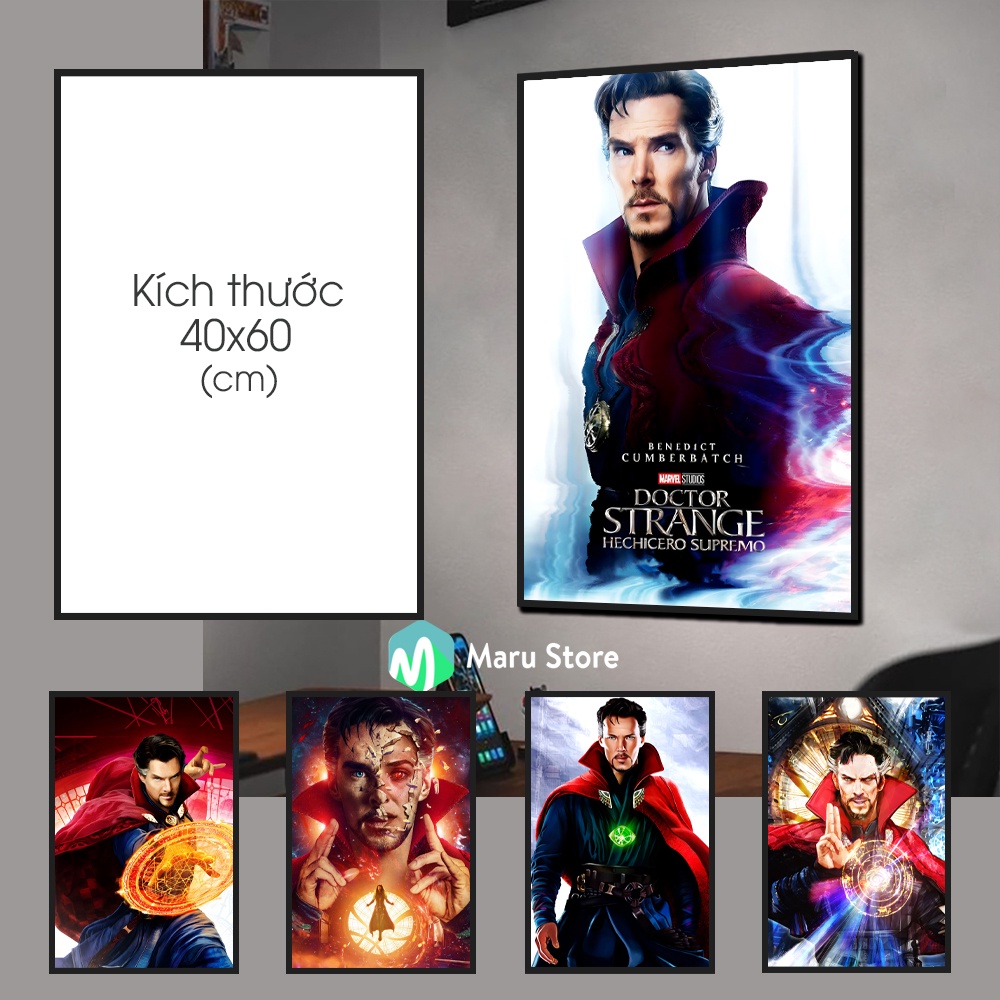 Tranh Treo Tường Doctor Strange Tranh Canvas Có Khung Composite Trang Trí Quán Coffee