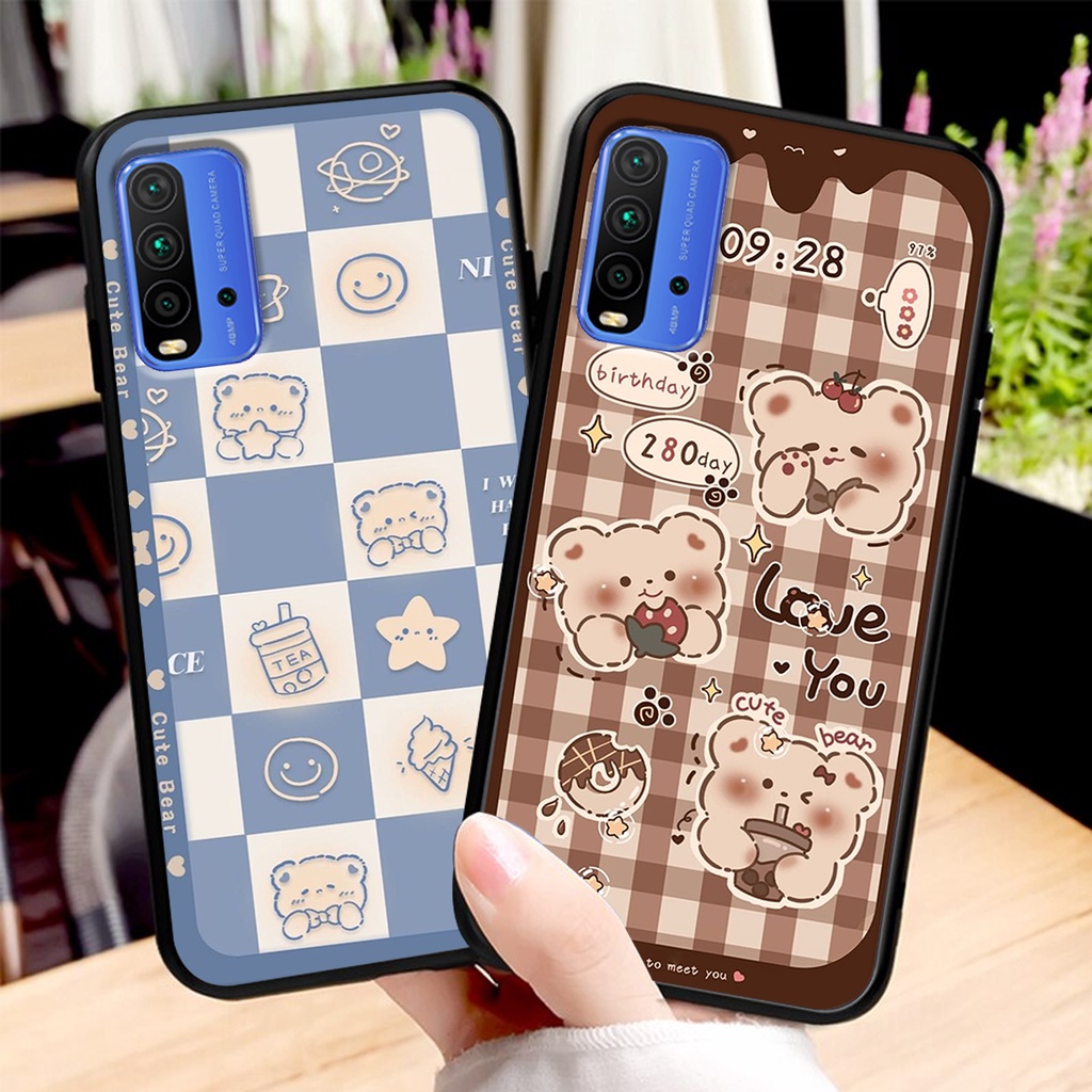 Ốp lưng Xiaomi REDMI 9T in hình 3D GẤU cute be@r, soda, happy day cực hot ,thời thượng