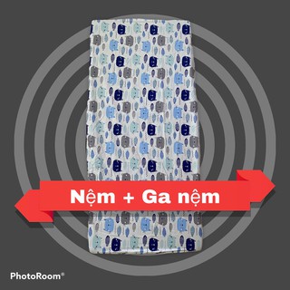 Đệm Giường Cho Bé (+ Tặng Kèm Ga Bọc Nệm), Nệm Bông Ép Kích Thước 148x65x5cm (DxRxC)