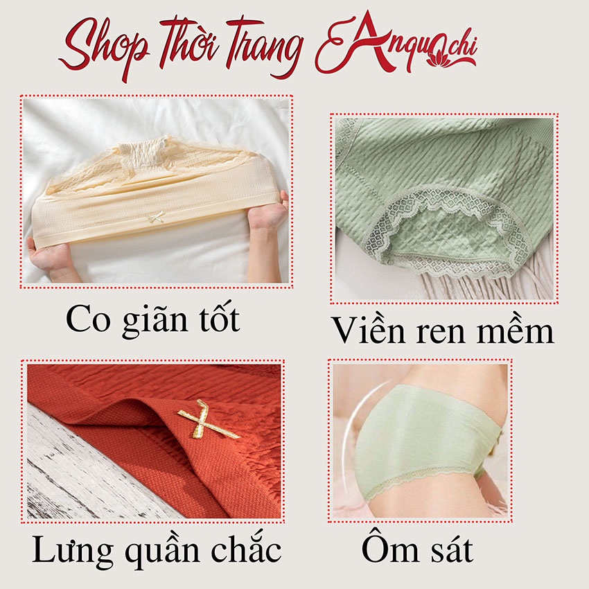 Quần lót nữ cotton kháng khuẩn sexy dễ thương giá rẻ freesize thoải mái co giãn tốt L001 - Anquachi | BigBuy360 - bigbuy360.vn