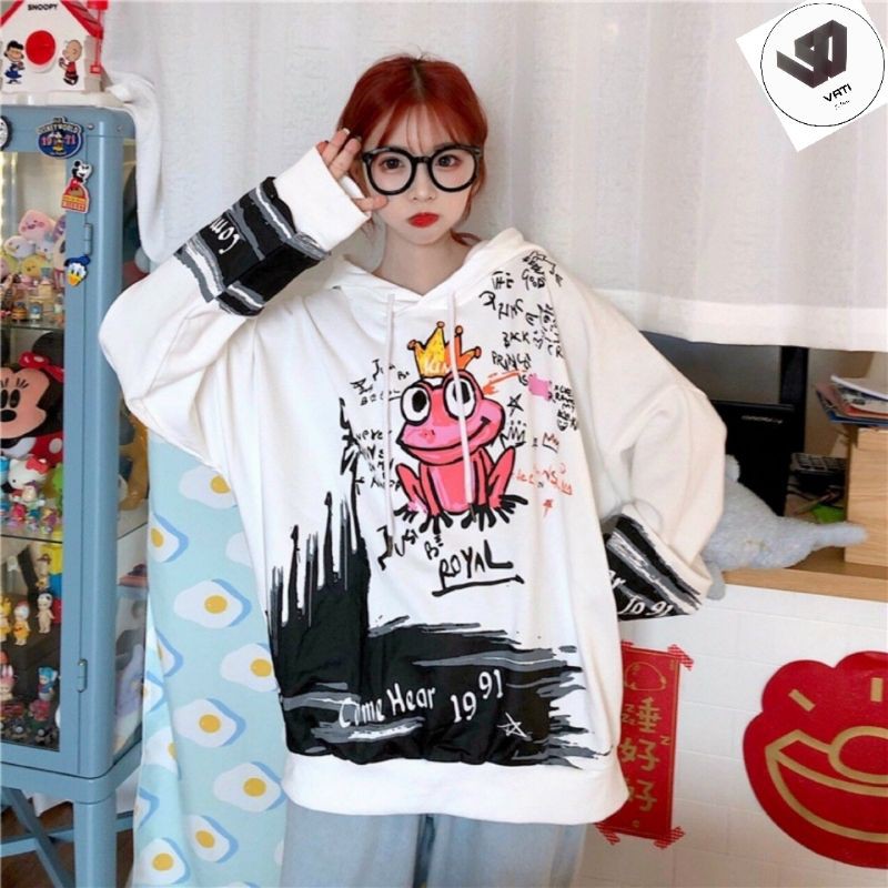 👍👍👍Áo khoác hoodie nỉ hoàng tử ếch thoáng mát vải mịn