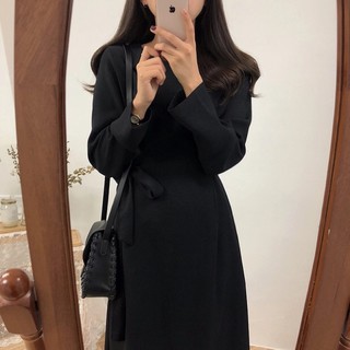 (Order-M) Ulzzang Váy suông dáng dài thắt eo M060