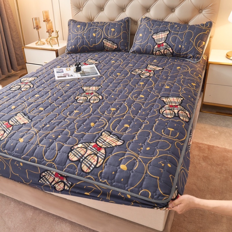 Thảm bọc đệm cotton chống thống kháng khuẩn thoáng mát phiên bản mẫu mới 2022