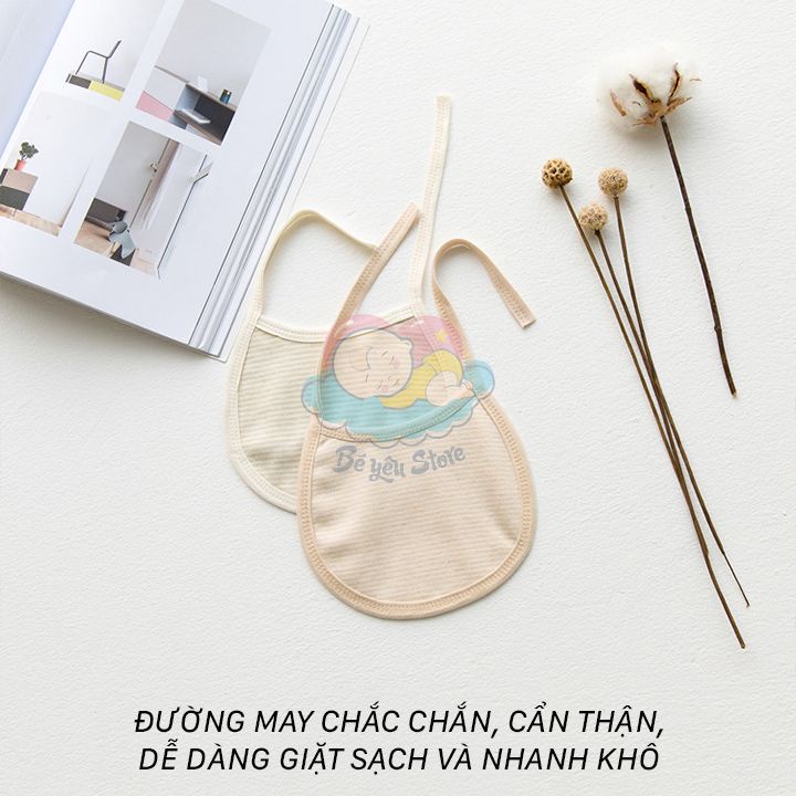 Yếm cho bé sơ sinh – Yếm tròn cho bé chất liệu Cotton mềm mịn có nút buộc tiện lợi (Yếm sơ sinh)