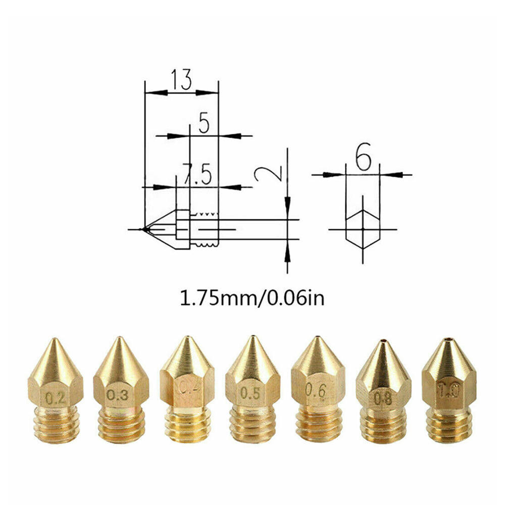 Bộ 19 Đầu Phun Mk8 0.2~1.0mm Cho Máy In 3d Cr-10