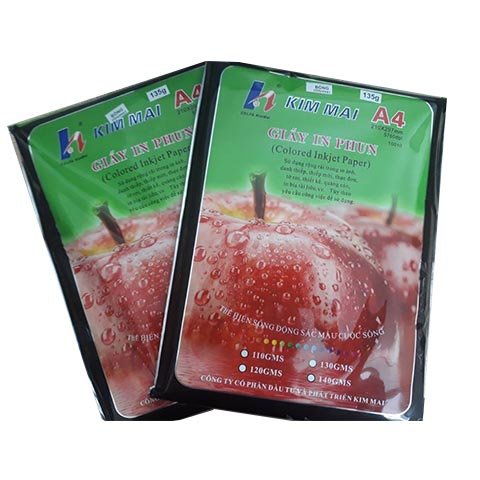 Giấy in ảnh Kim Mai - Giấy in phun bóng A4 định lượng 115gsm, 135gsm,160gsm, 200gsm...300gsm