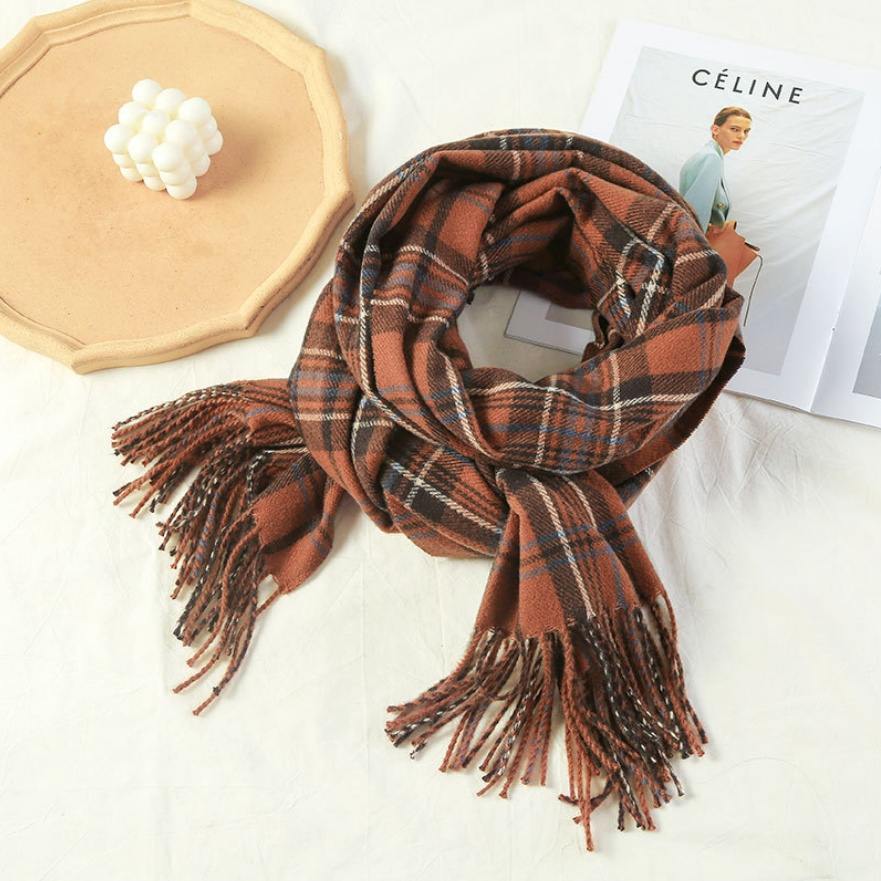 HMH® SELF Cashmere Khăn Quàng Cổ Nữ Khăn Len Quàng Cổ Dày Mịn Hàng Quảng Châu Siêu Đẹp