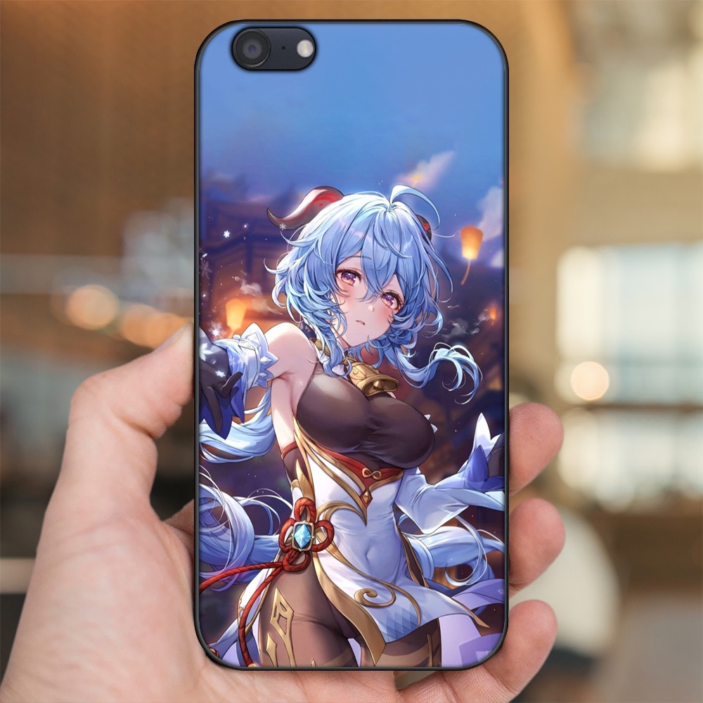 Ốp lưng Oppo A71 viền đen in hình Ganyu Genshin Impact