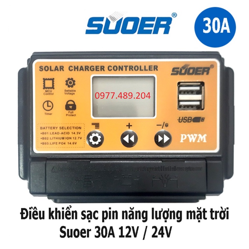 Điều khiển sạc suoer PWM-30A - ST-S1230