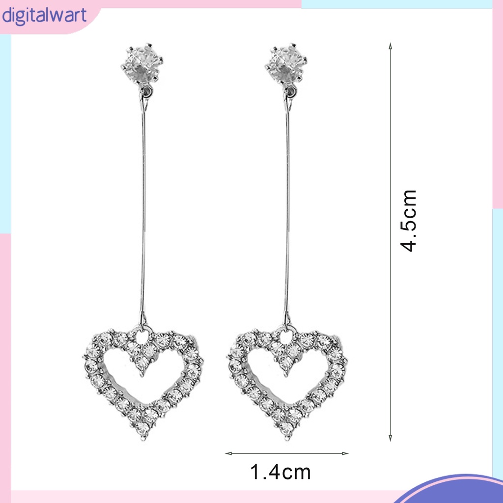 Đôi Khuyên Tai Hợp Kim Hình Trái Tim Thời Trang Cho Nữ