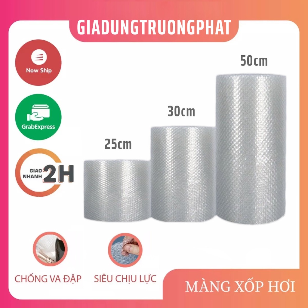 Cuộn Xốp Khí, Bọc Chống Sốc, Xốp Nổ, Xốp Khí, Cuộn Bóng Khí Đóng Hàng, Bọc Hàng Full Size Nilon Dày, Giá Xương