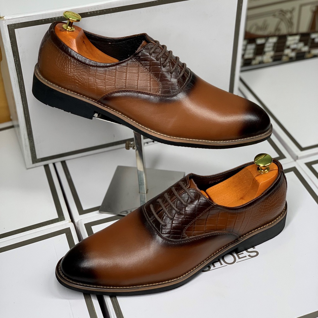 Bộ Sưu Tập Giày Tây - Giày Oxfords Buộc Dây làm từ da bò nguyên tấm nhập khẩu cao cấp