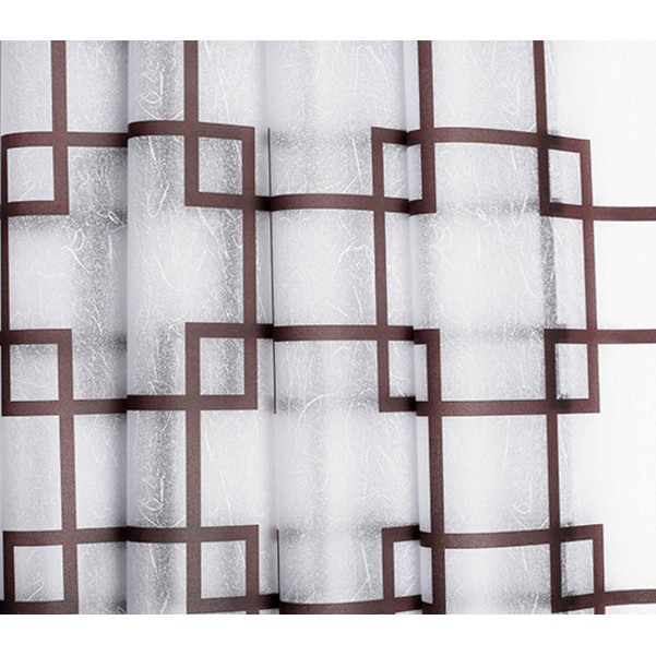 Decal giấy dán kính ô vuông nâu khổ rộng 0.45m