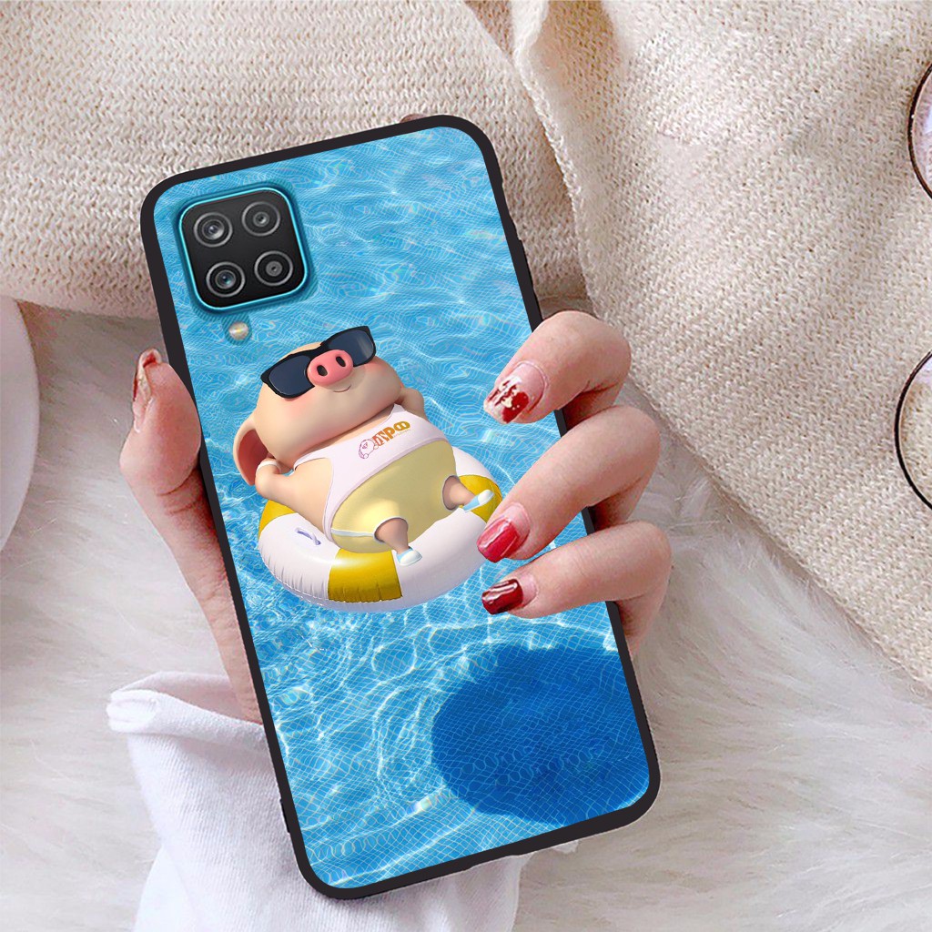 Ốp lưng Samsung Galaxy A12 viền dẻo TPU BST Lợn Tết