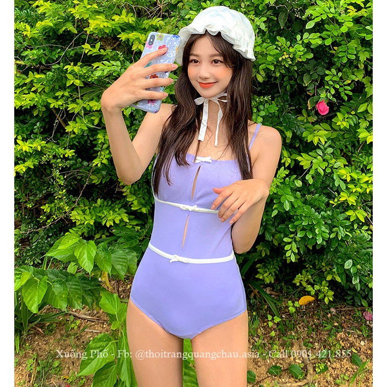 Bikini 1 mảnh Màu Pastel Thời Trang #CP190127 Hàng nhập Quảng Châu kèm Ảnh thật