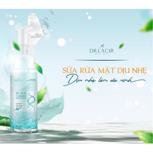 [tặng 1 nạ thủy tinh] Sữa Rửa Mặt Dịu Nhẹ Sáng Da Dr.Lacir 150ml dành cho da khô, mỏng, nhạy cảm