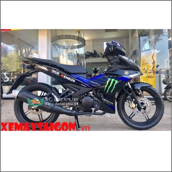 Tem Zin Exciter 150 Monster xanh đen (V)