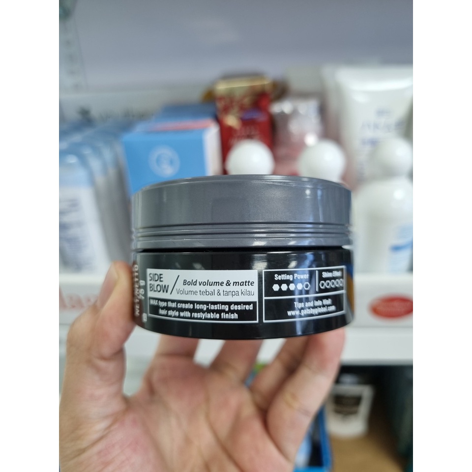 Sáp vuốt tóc nam GATSBY SIDE BLOW STYLING WAX - sáp tạo kiểu tóc 75g màu xám