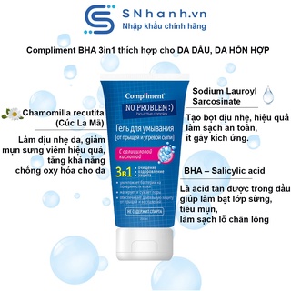 Sữa Rửa Mặt Dạng Gel Compliment No Problem 200ml
