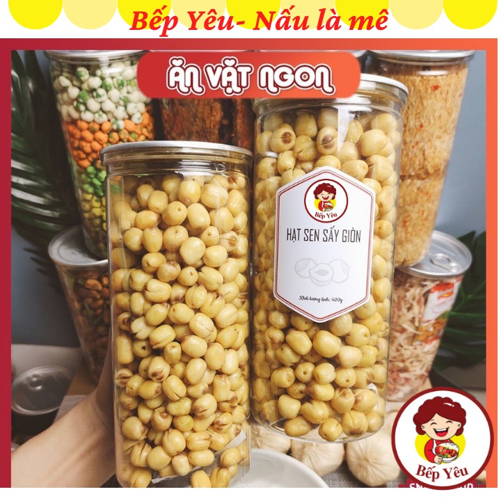 Hạt Sen Sấy Khô Giòn Ăn Liền, Không Đường, Thơm Ngon Gói 400g