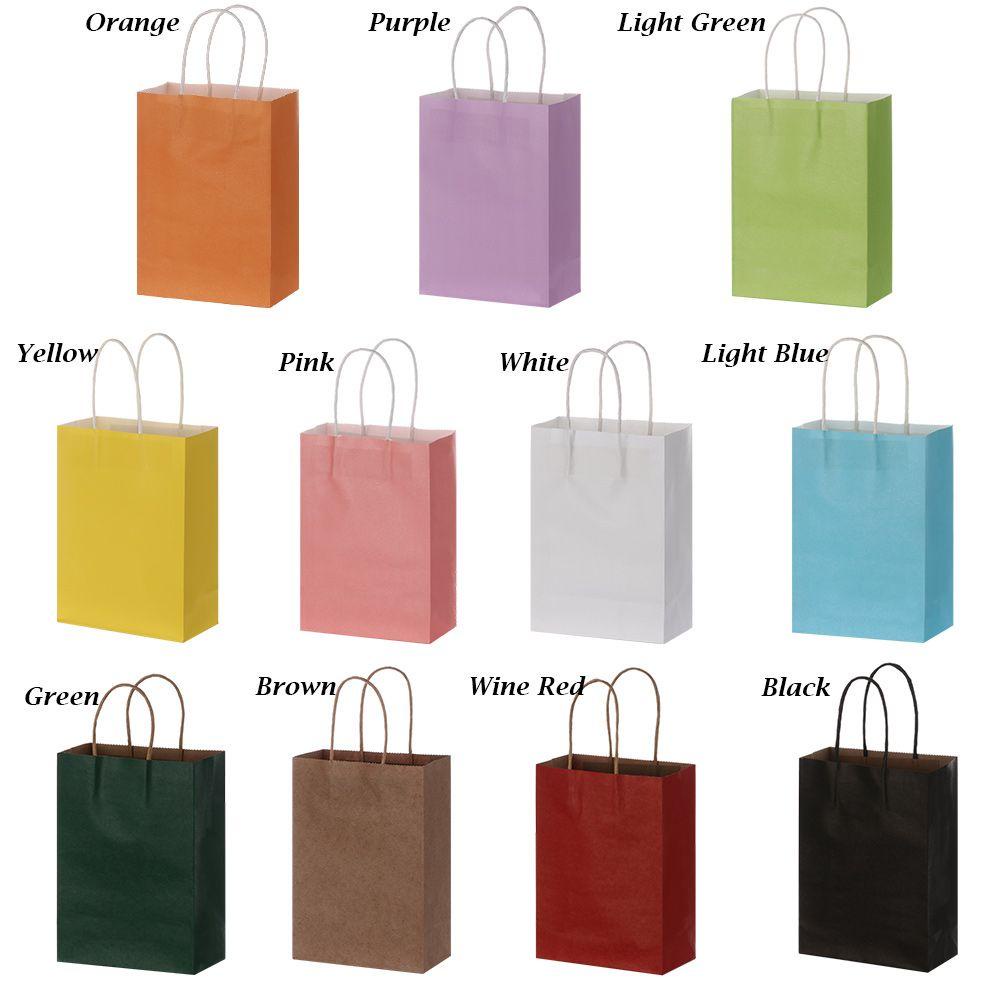 KUNHEV Set 5 Túi Giấy Đựng Quà Giáng Sinh Có Thể Tái Sử Dụng