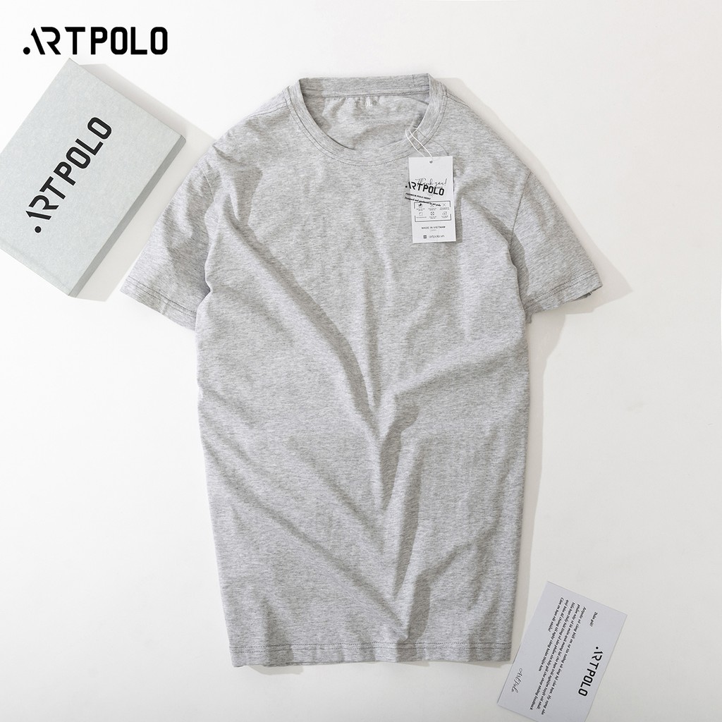 Áo thun nam cổ tròn vải Cotton co giãn, thoáng mát  ARTPOLO form Slim - CTX
