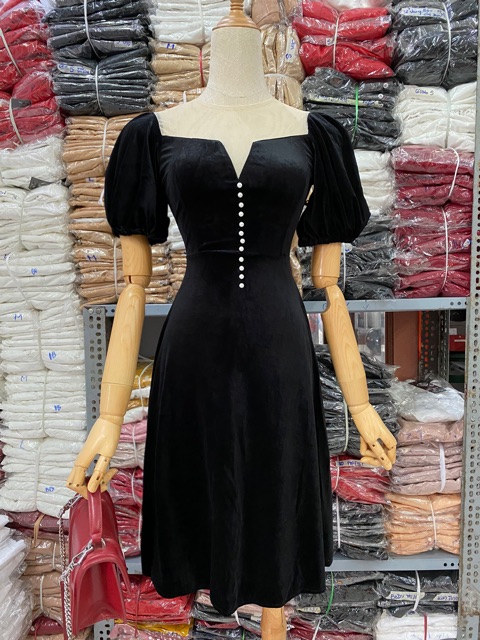 Xả hàng-Đầm xoè nhung kết chuổi | BigBuy360 - bigbuy360.vn