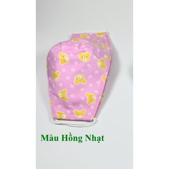 KHẨU TRANG In hình gấu con d Chất liệu vải mềm Dày 3 lớp Chống nắng Phòng dịch bệnh Lọc không khí ô nhiễm