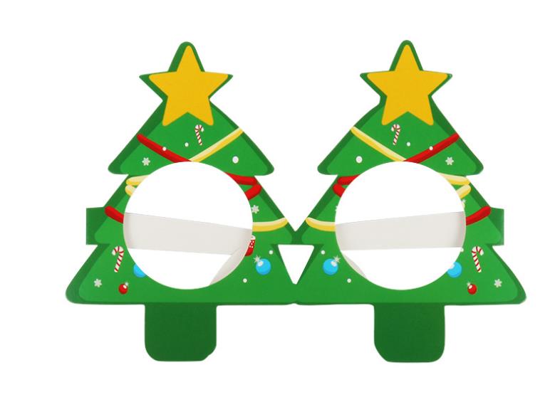 Set 9 Mắt Kính 3d Bằng Giấy Trang Trí Cây Thông Noel