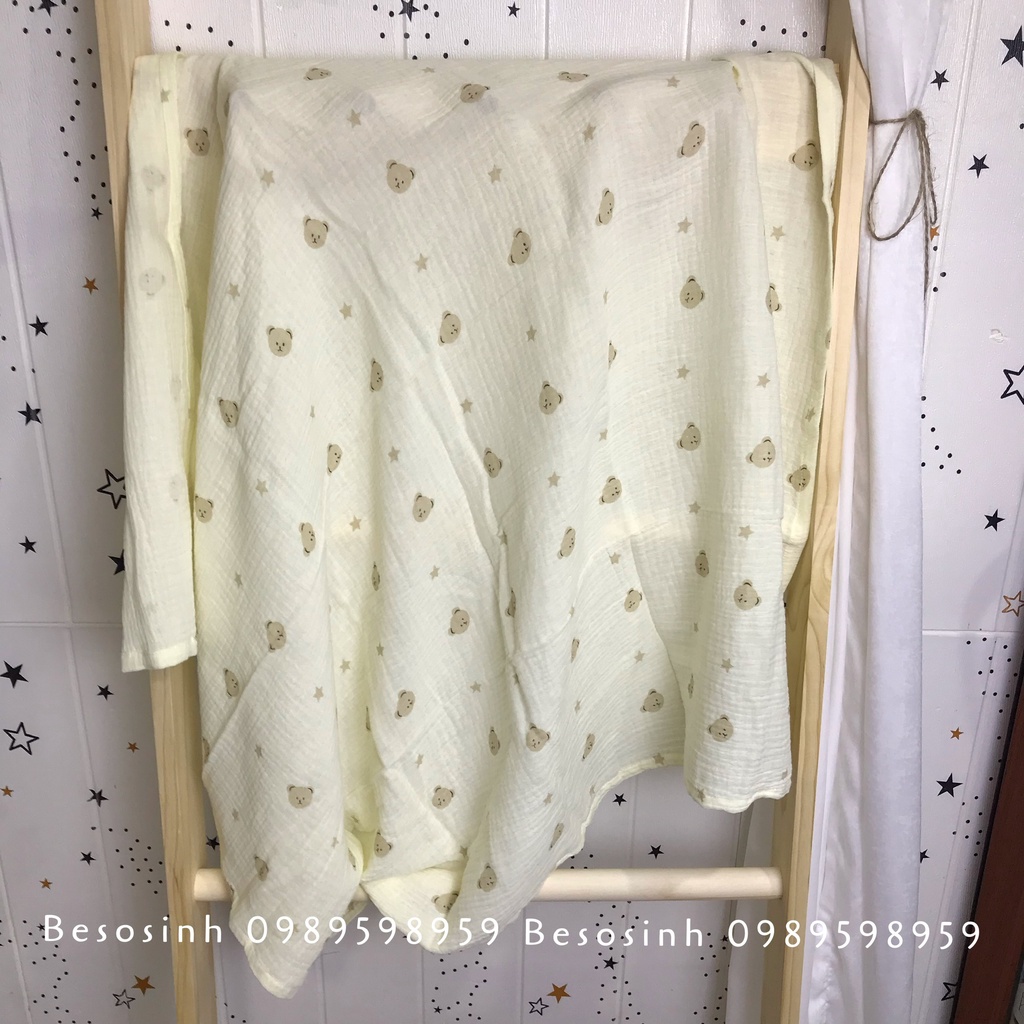 Chăn đắp xô muslin be cho bé