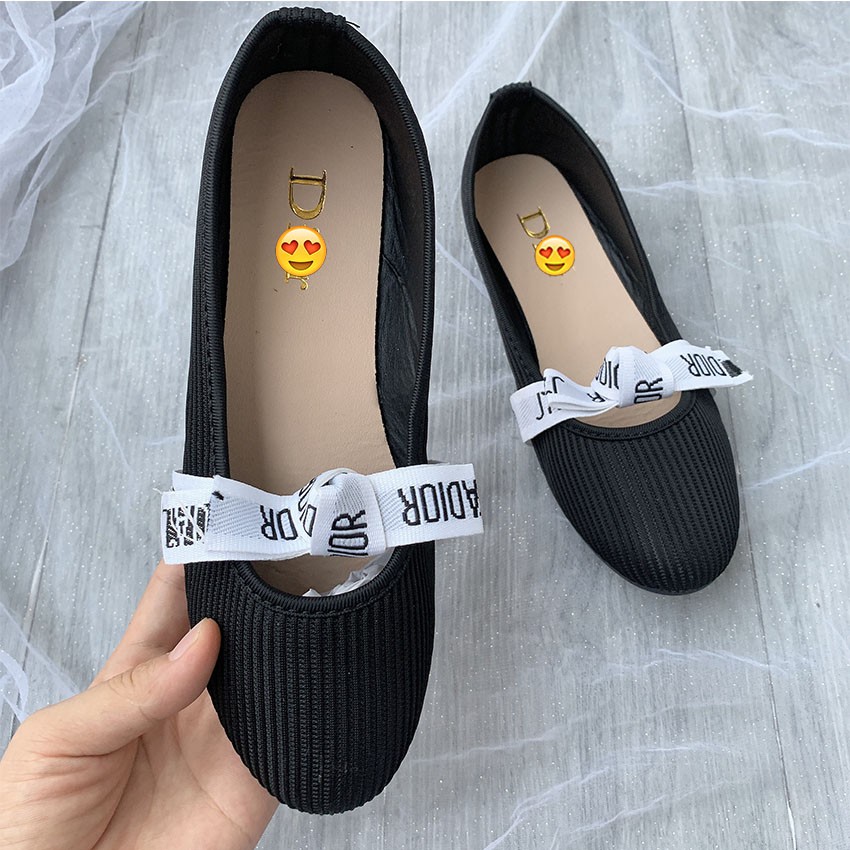 Giày bệt búp bê nơ trắng | BigBuy360 - bigbuy360.vn